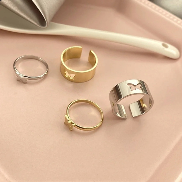 Fashion Jewelry Jewelry - New Pair of rings Butterfly